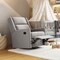 Flash Furniture Cash Swivel Glider Rocker Recliner Chair, Manual 360 Degree Swivel Recliner, Light Gray Upholstery CY-RAC-536-LTGRY-GG - alternate 6